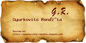 Gyurkovits Renáta névjegykártya