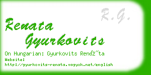 renata gyurkovits business card